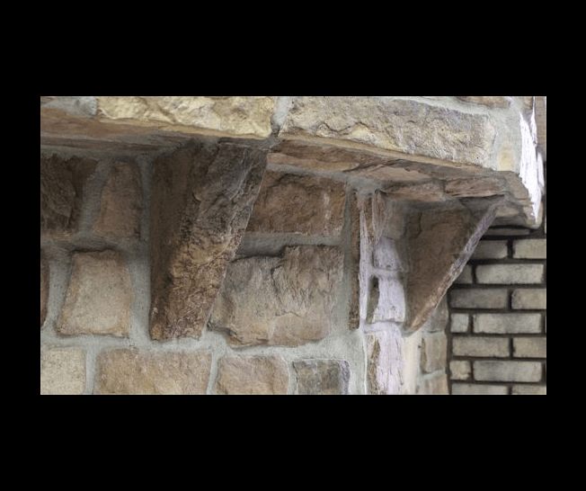 Corbels manufactured stone veneer