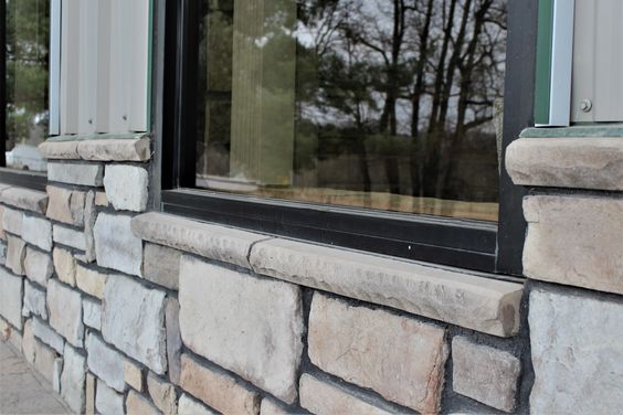Drip Edge manufactured stone veneer