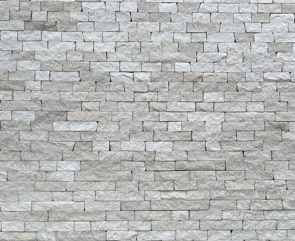 Satin White stone veneer color